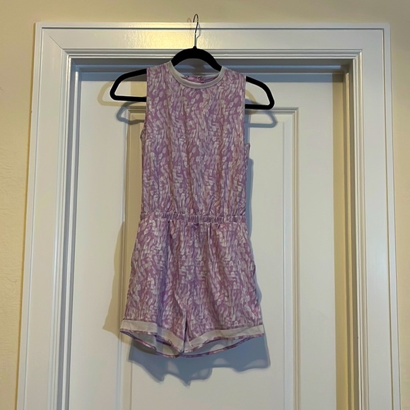 Zella Athletic ‘Purple Spectre Harley Texture’ Romper - Picture 2 of 8